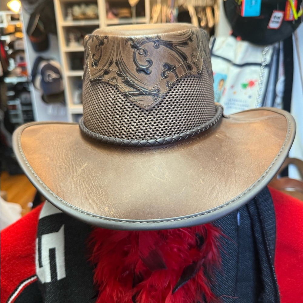 Steampunk Leather Western Hat | American Hat Makers | Size L